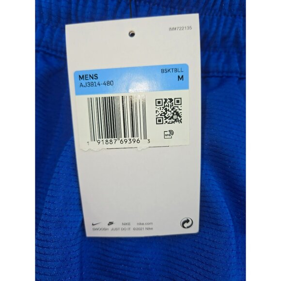 Nike Mens Dri-FIT Basketball Shorts Blue Medium NWT NEW - Picture 5 of 8